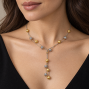 Collana - 18 carati Oro giallo, Oro bianco - Made in Italy - HandMade