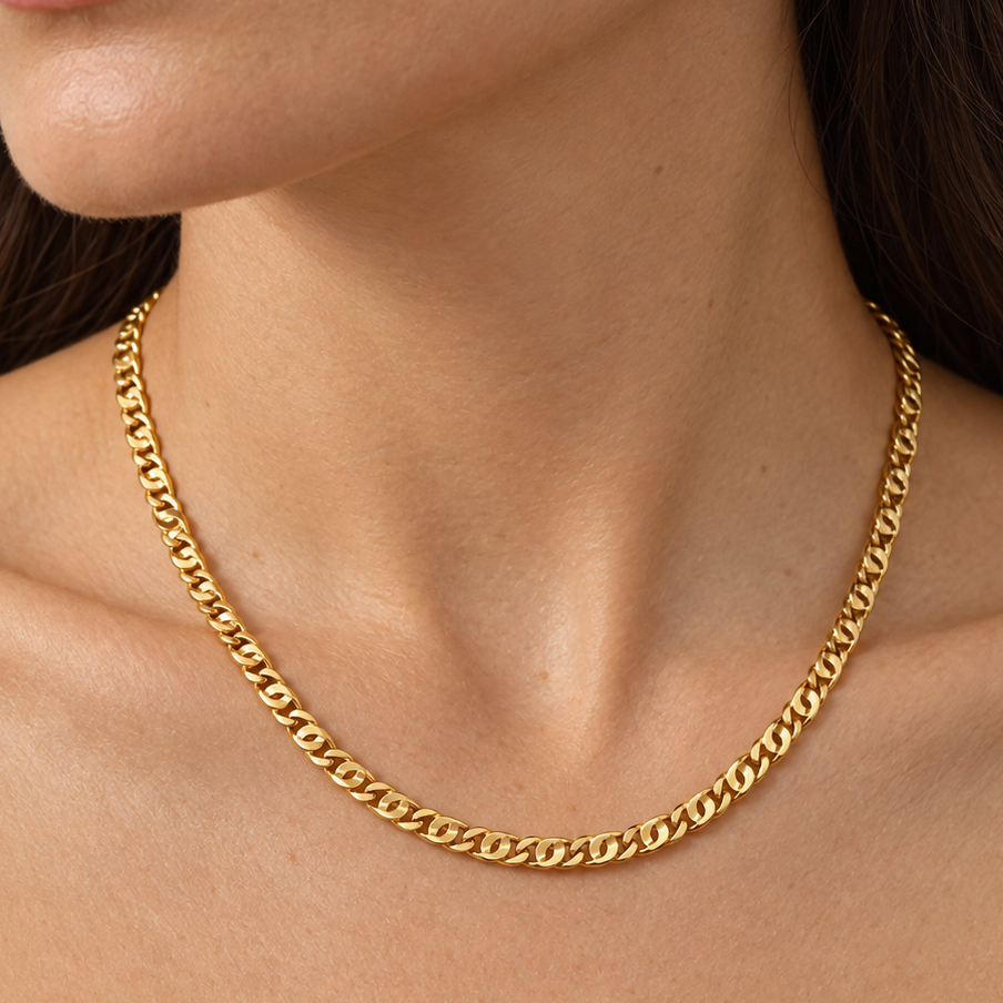 Collana - 18 carati Oro giallo - Made in Italy - HandMade
