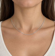 Collana - 18 carati Oro bianco - Made in Italy - Handmade