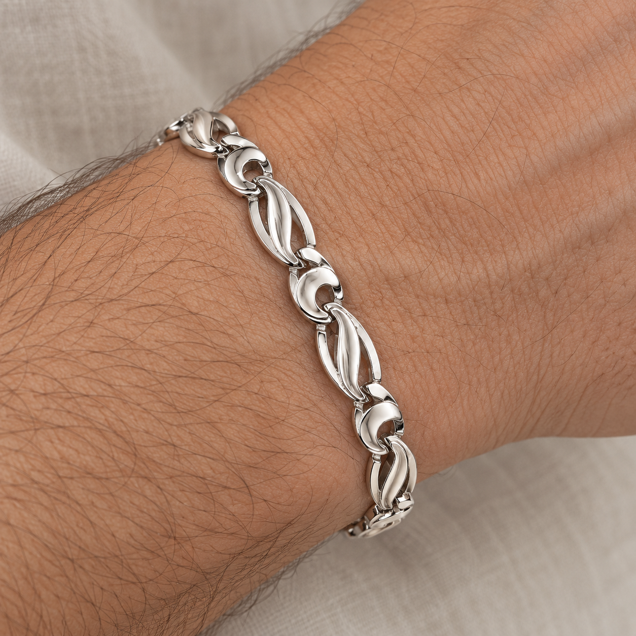 Bracciale - 18 carati Oro bianco - Made in Italy