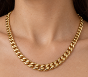Necklace - 18 carat Yellow gold - Made in Italy - Handmade
