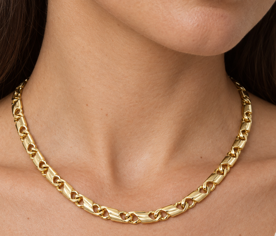 Collana - 18 carati Oro giallo - Made in Italy - HandMade