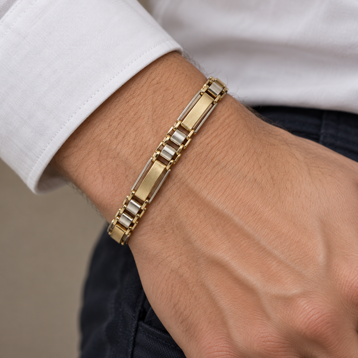 Bracciale - 18 carati Oro giallo, Oro bianco - Made in Italy - HandMade