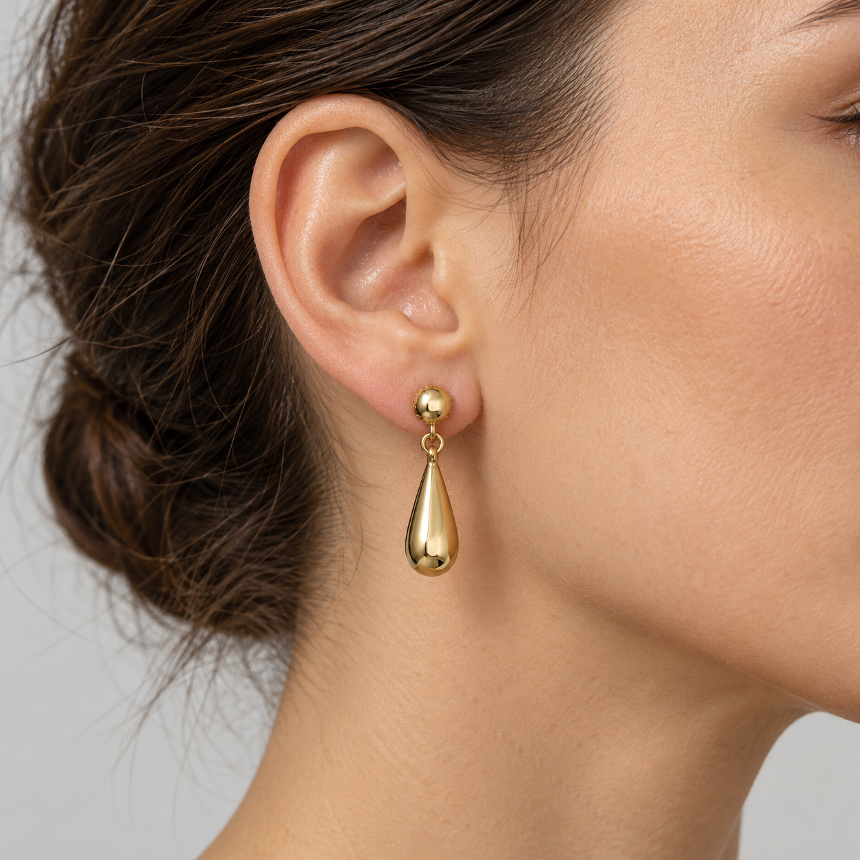 Earrings - 18 carat Yellow gold - Made in Italy - Handmade