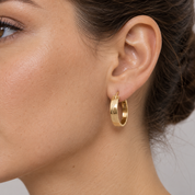 Earrings - 18 carat Yellow gold - Made in Italy - Handmade