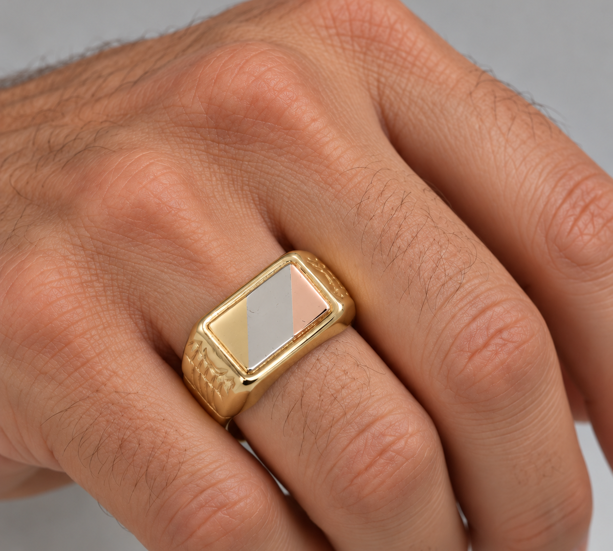 Anello - 18 carati Oro giallo, Oro bianco, Oro rosa - Made in Italy - HandMade