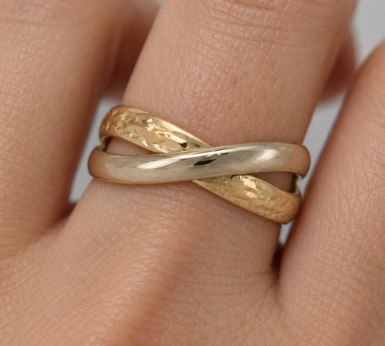 Anello - 18 carati Oro giallo, Oro bianco - Made in Italy - HandMade