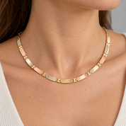 Collana - 18 carati Oro giallo, Oro bianco, Oro rosa - Made in Italy - Handmade