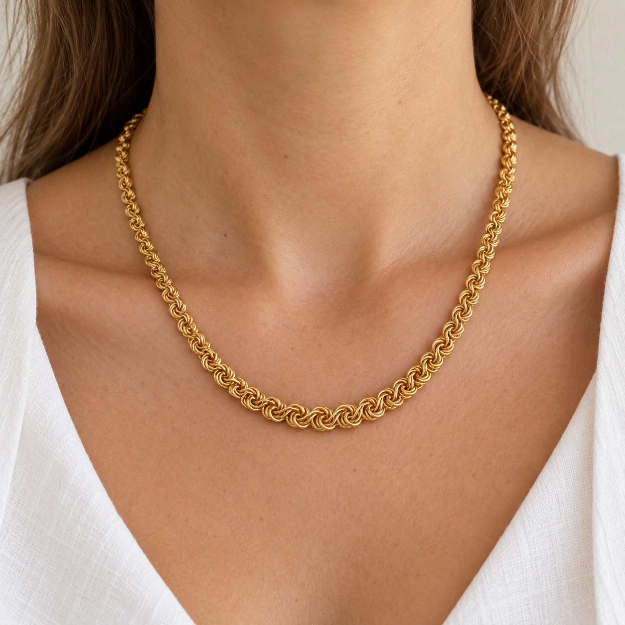 Collana - 18 carati Oro giallo - Made in Italy - HandMade