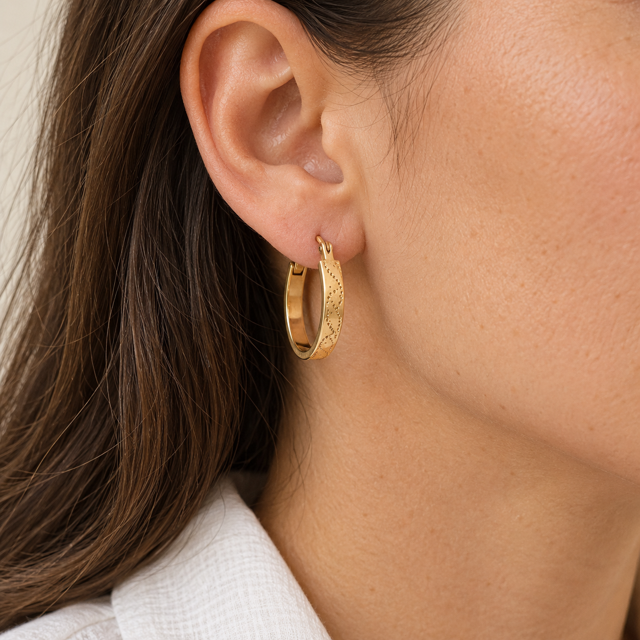 Earrings - 18 carat Yellow gold - Made in Italy - Handmade