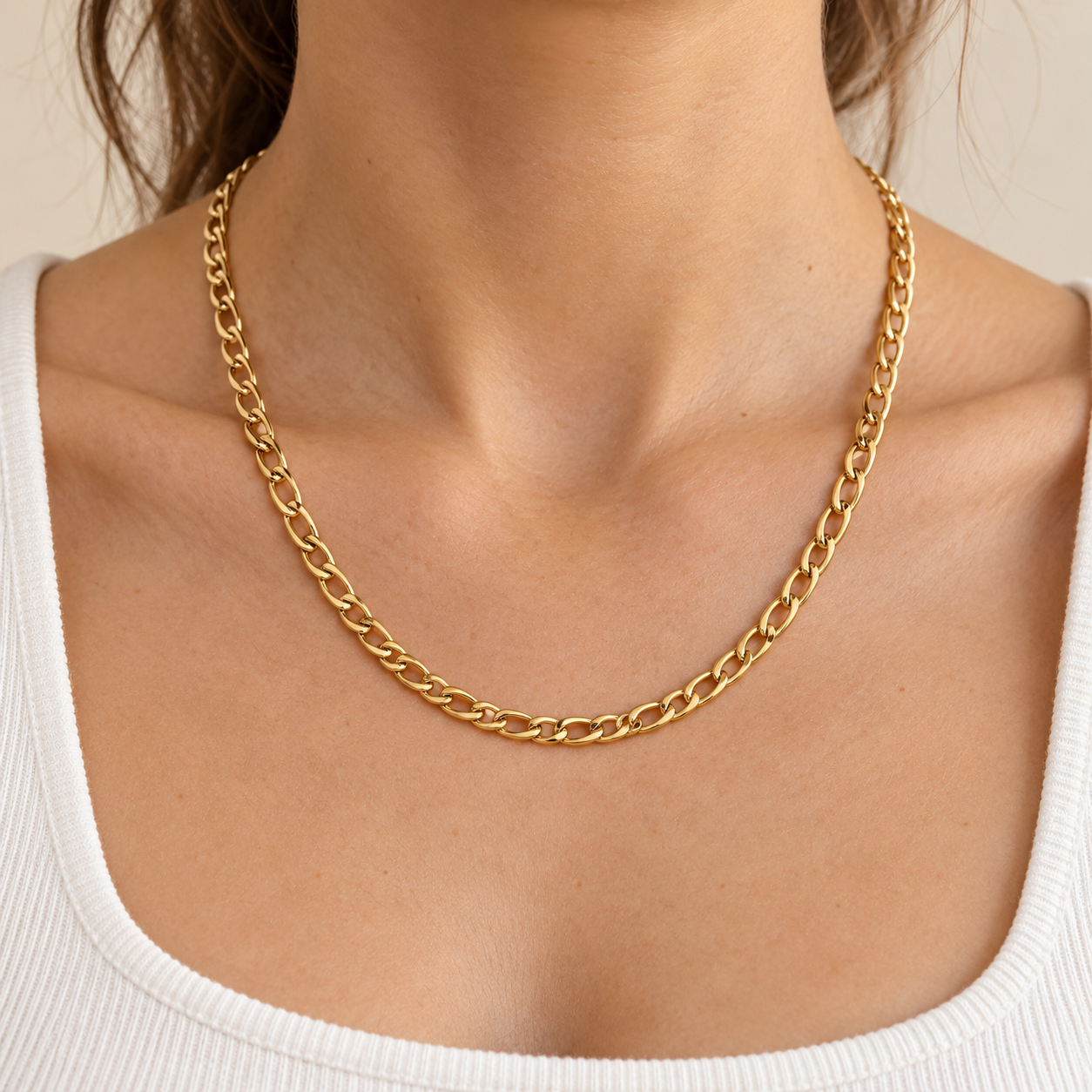 Necklace - 18 carat Yellow gold - Made in Italy - Handmade