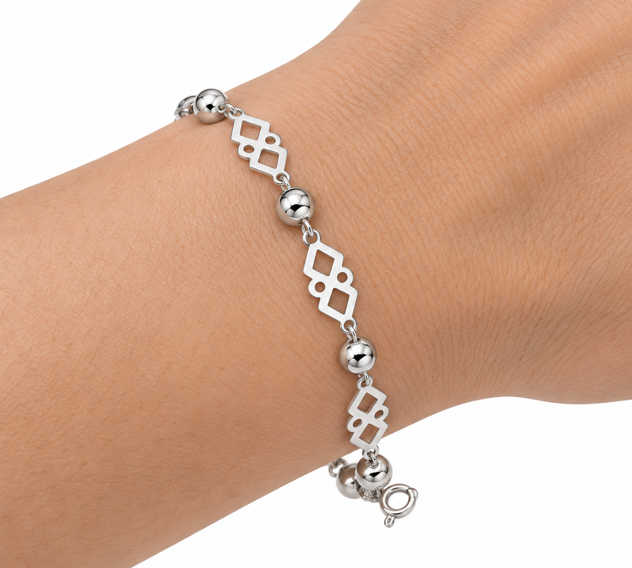 Bracciale - 18 carati Oro bianco - Made in Italy - Handmade