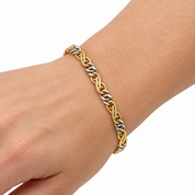 Bracciale - 18 carati Oro giallo, Oro bianco - Made in Italy - Handmade