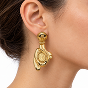 Orecchini - 18 carati Oro giallo, Oro bianco - Made in Italy - Handmade
