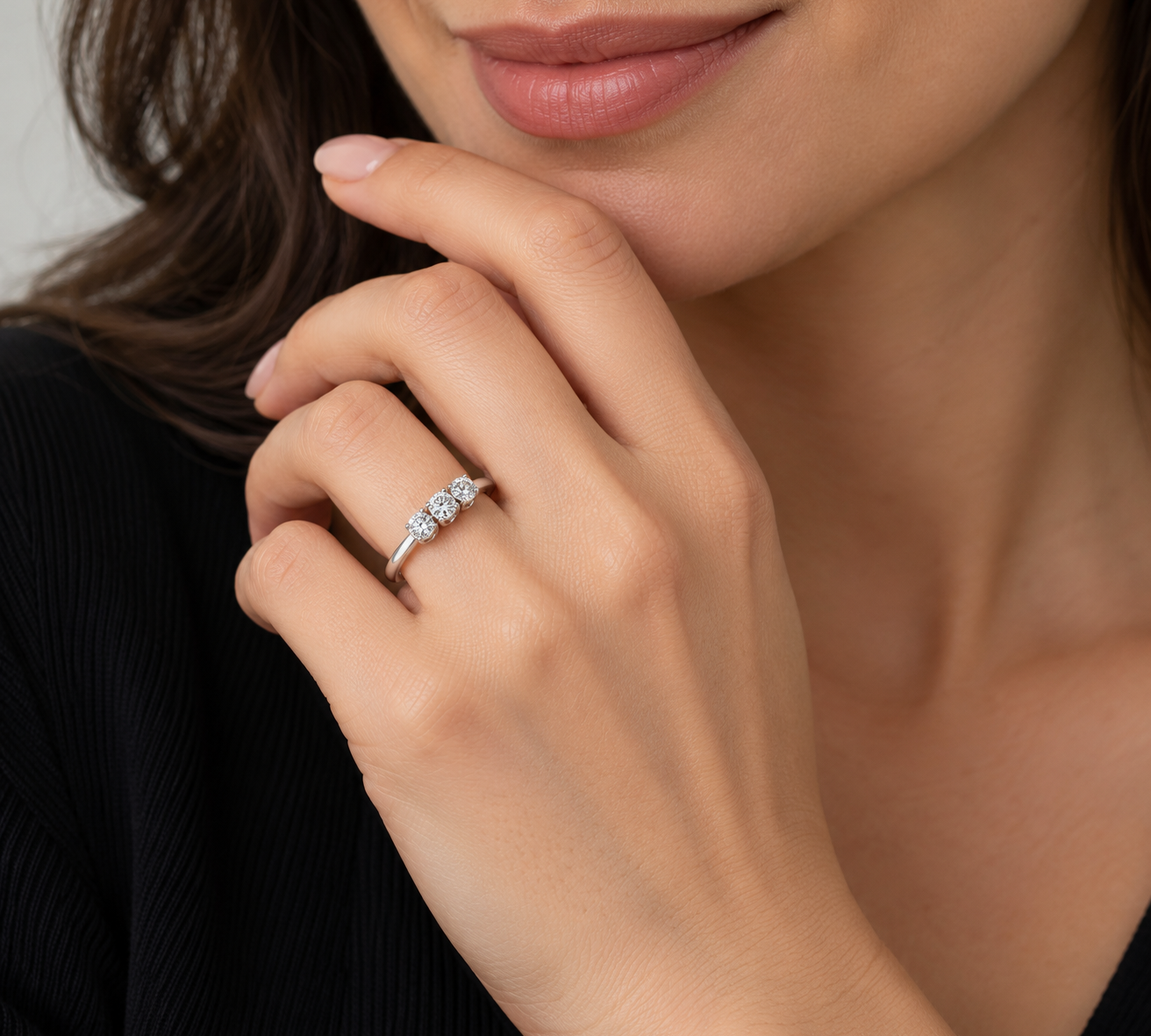 Anello - 18 carati Oro bianco - 0.30ct. tw. Diamante (Naturale) - Made in Italy - Handmade