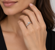 Anello - 18 carati Oro bianco - 0.29ct. tw. Diamante (Naturale) - Made in Italy - Handmade