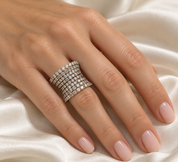 Anello - 18 carati Oro bianco - 1.88ct. tw. Diamante (Naturale) - Made in Italy - Handmade