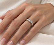 Anello - 18 carati Oro bianco - 0.54ct. tw. Diamante (Naturale) - Made in Italy - Handmade