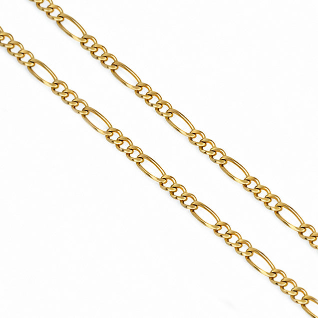 Collana unisex in oro giallo 18 carati con maglia alternata dal disegno classico e ciondolo