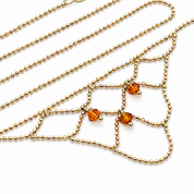 Collana - 18 carati Oro giallo - 0.60ct. tw. Quarzo - Made in Italy - Handmade