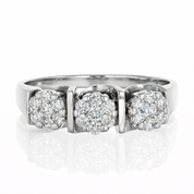 Anello - 18 carati Oro bianco Diamante (Naturale)