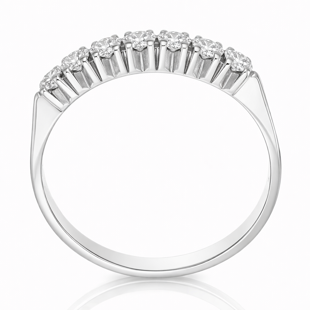 Anello - 18 carati Oro bianco Diamante (Naturale)