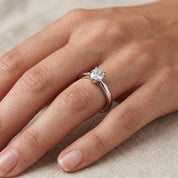 Anello - 9 kt Oro bianco - 0.20ct. tw. Diamante (Naturale) - Made in Italy - Handmade