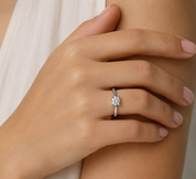 Anello - 18 carati Oro bianco - 0.23ct. tw. Diamante (Naturale) - Made in Italy - Handmade
