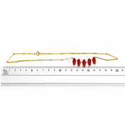 Collana - 18 carati Oro giallo Diamante (Naturale) - Corallo