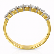 Anello - 18 carati Oro bianco, Oro giallo - 0.98ct. tw. Diamante (Naturale)