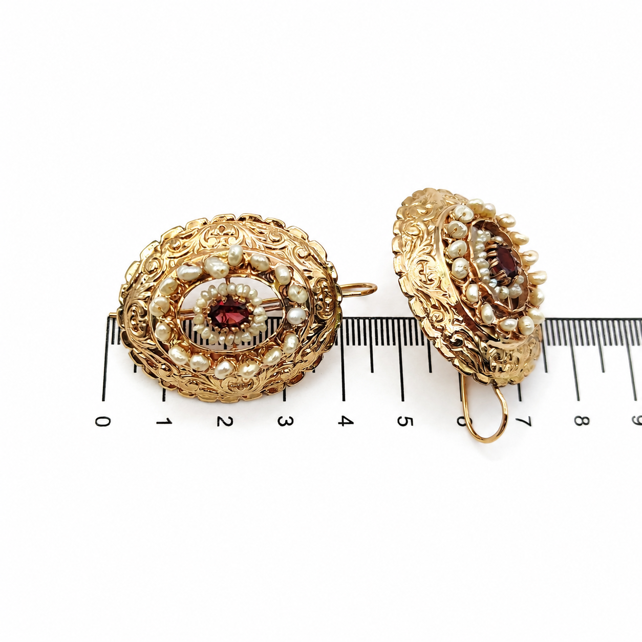 Orecchini - 18 carati Oro giallo - 2.20ct. tw. Tormalina - Perla - Made in Italy - Handmade