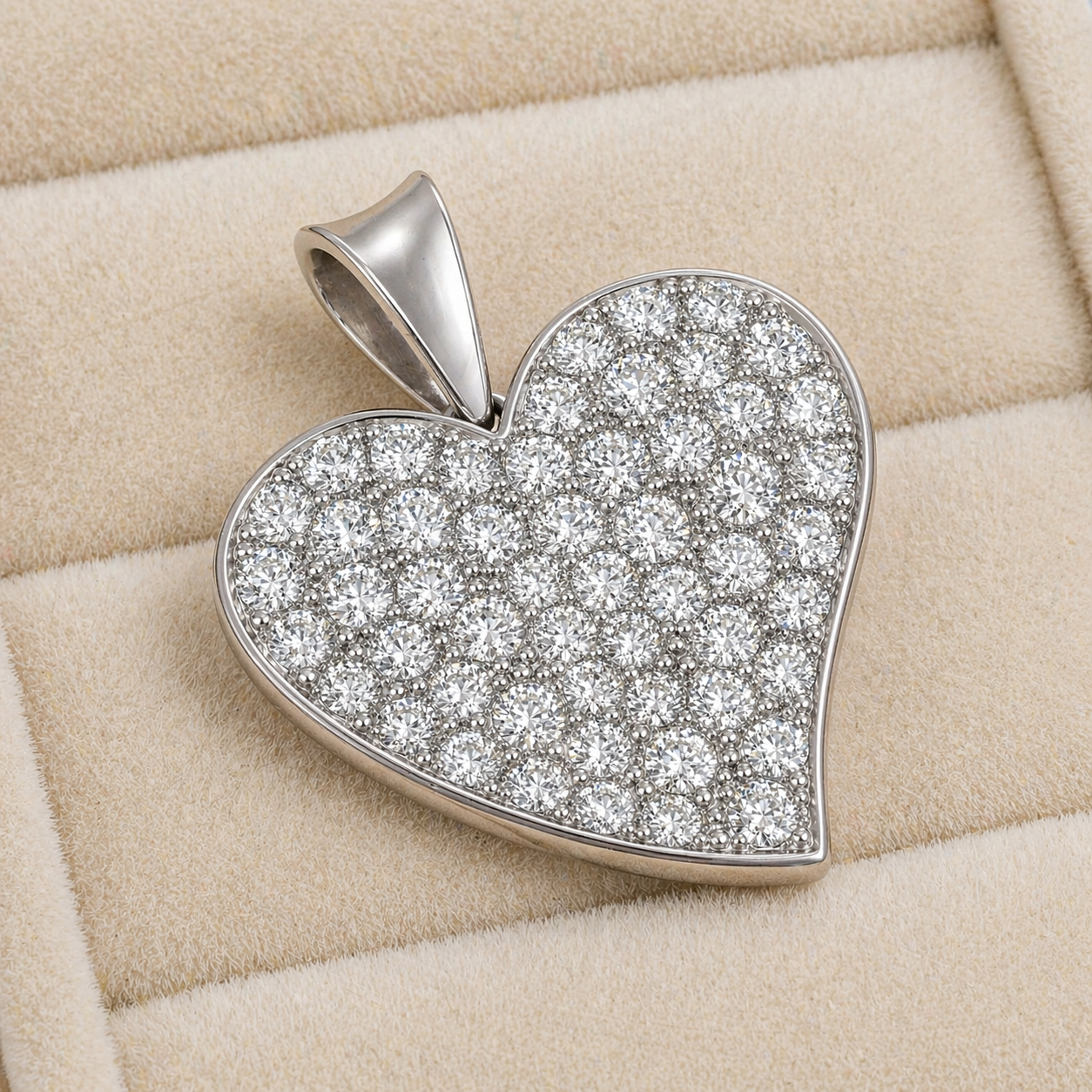 Ciondolo - 18 carati Oro bianco - 1.62ct. tw. Diamante (Naturale)