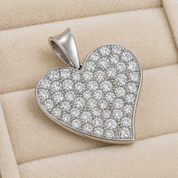 Ciondolo - 18 carati Oro bianco - 1.62ct. tw. Diamante (Naturale)