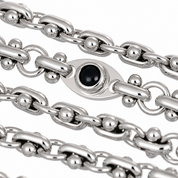 Collana - 18 carati Oro bianco - 0.15ct. tw. Zaffiro - Made in Italy - Handmade