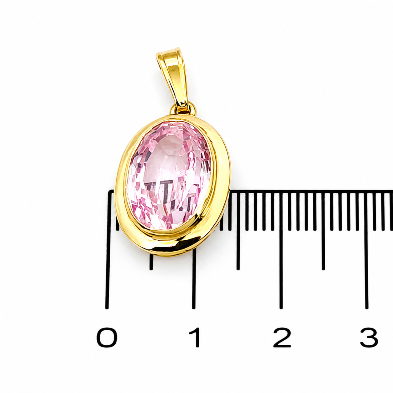 Ciondolo - 18 carati Oro giallo - 5.00ct. tw. Quarzo - Made in Italy - Handmade
