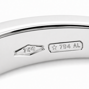 Anello - 18 carati Oro bianco - 0.10ct. tw. Diamante (Naturale) - Made in Italy -Handmade