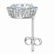 Orecchini - 18 carati Oro bianco - 2.24ct. tw. Acquamarina - Diamante