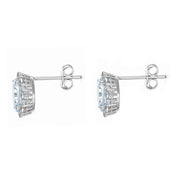 Orecchini - 18 carati Oro bianco - 2.24ct. tw. Acquamarina - Diamante