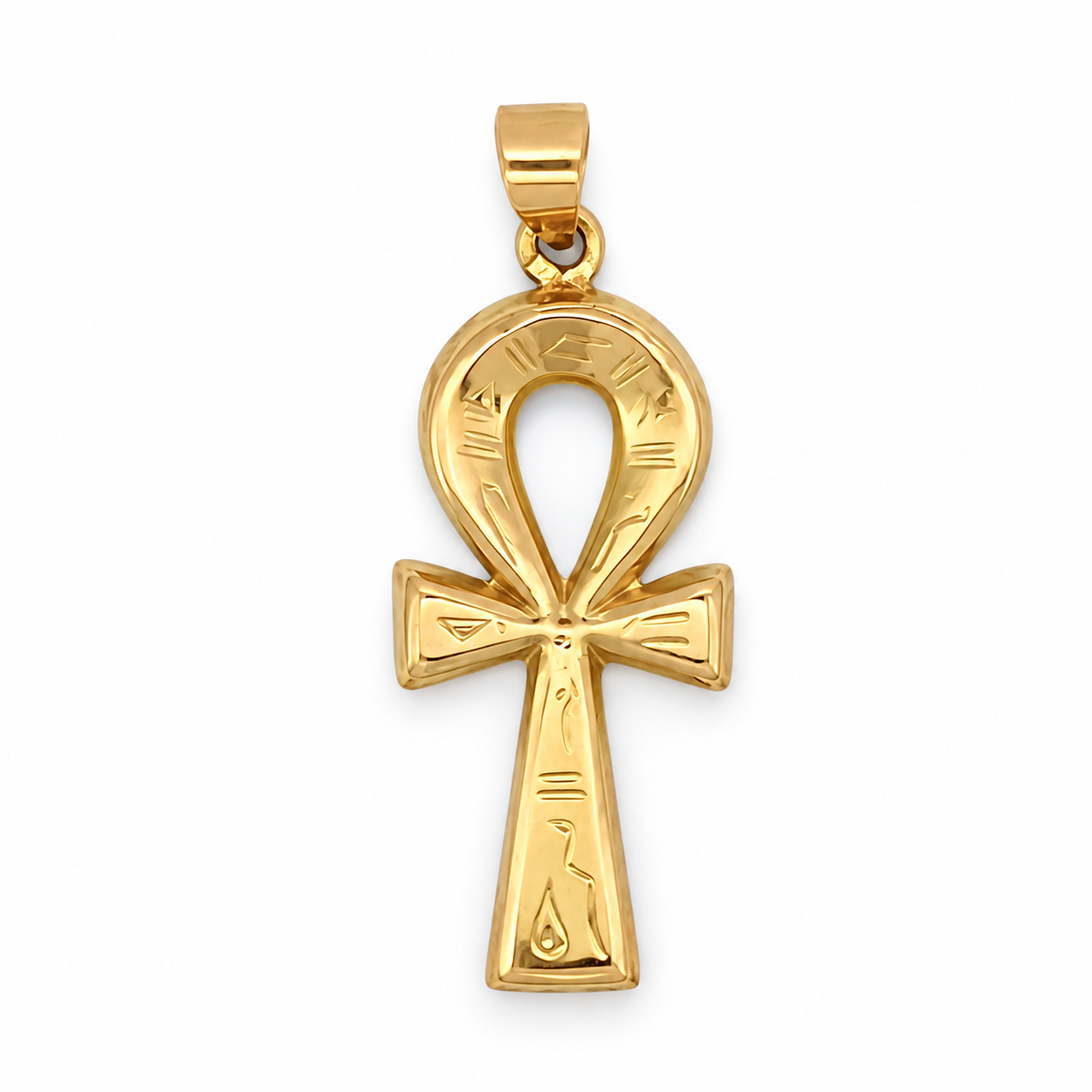 Ciondolo a croce - 18 carati Oro giallo - Made in Italy - HandMade