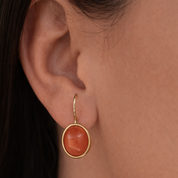 Orecchini - 18 carati Oro giallo Corallo