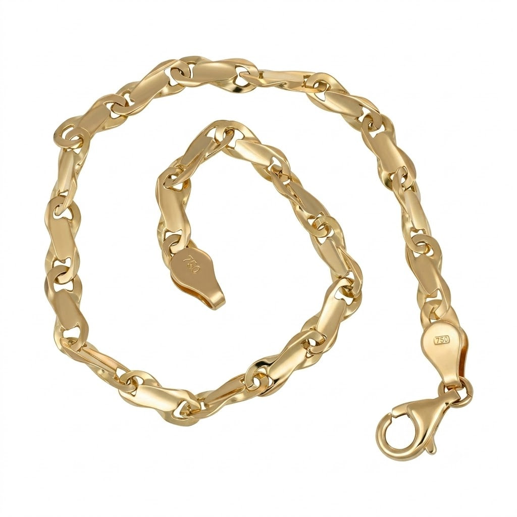 Bracciale - 18 carati Oro giallo - Made in Italy - Handmade