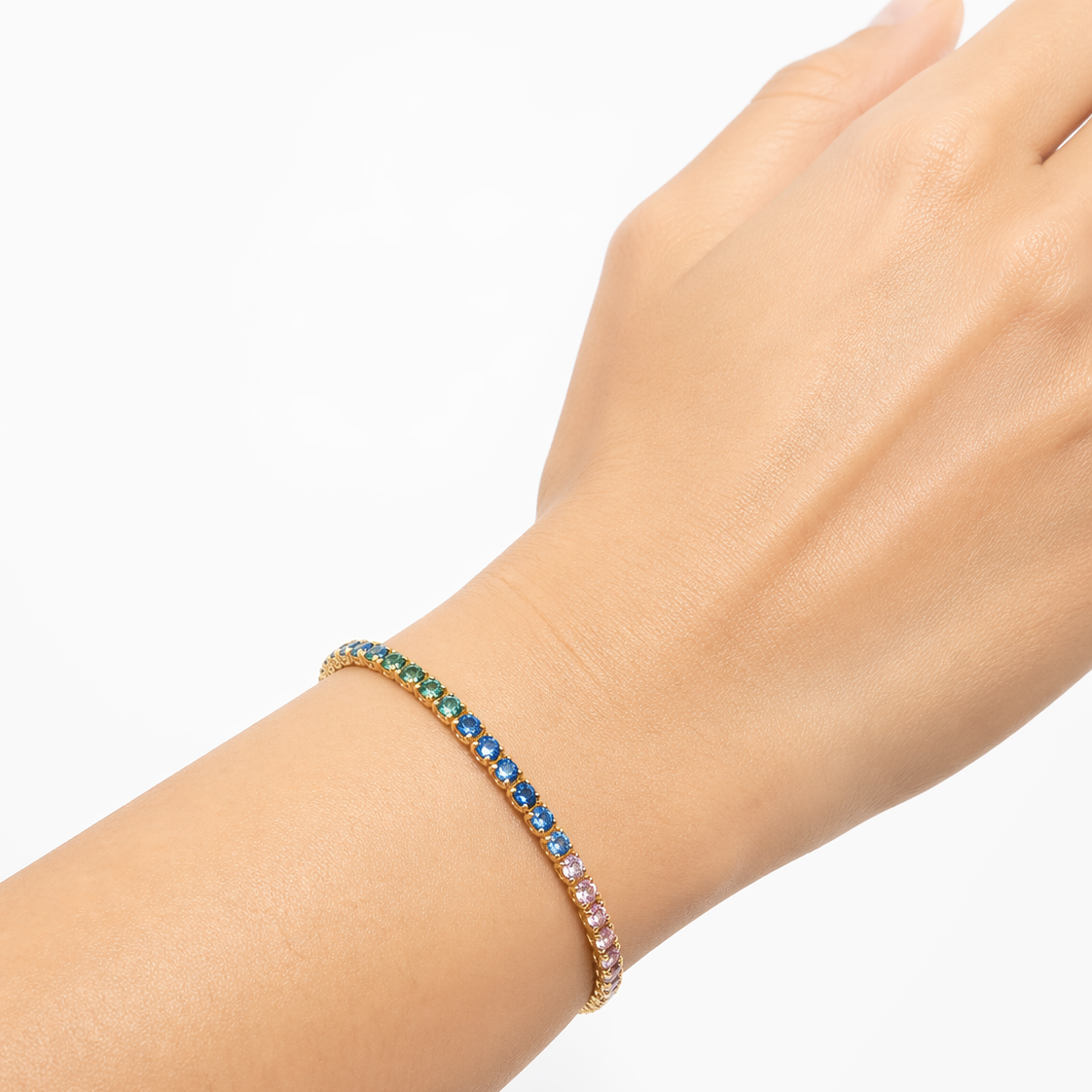 Bracciale - 18 carati Oro giallo - 5.52ct. tw. Zaffiro
