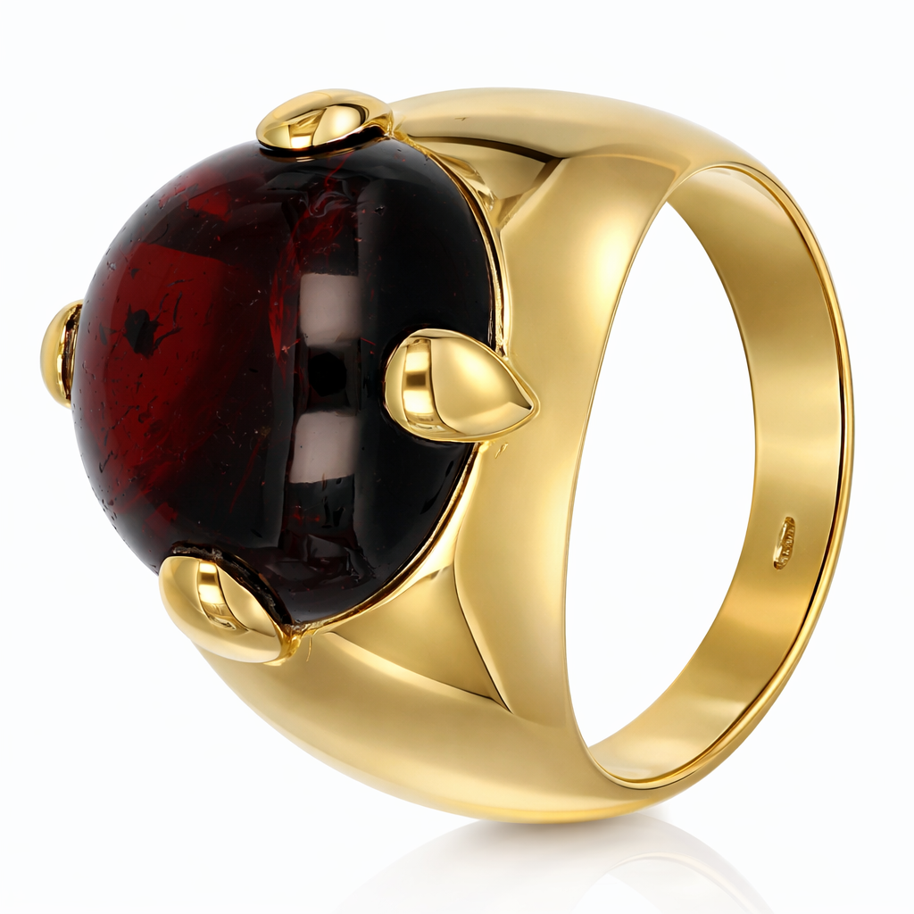 Anello - 18 carati Oro giallo - 10.00ct. tw. Granato