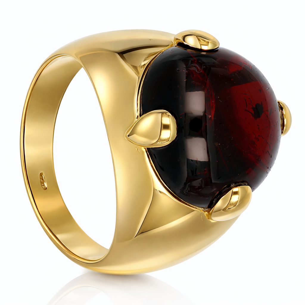 Anello - 18 carati Oro giallo - 10.00ct. tw. Granato