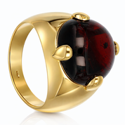Anello - 18 carati Oro giallo - 10.00ct. tw. Granato