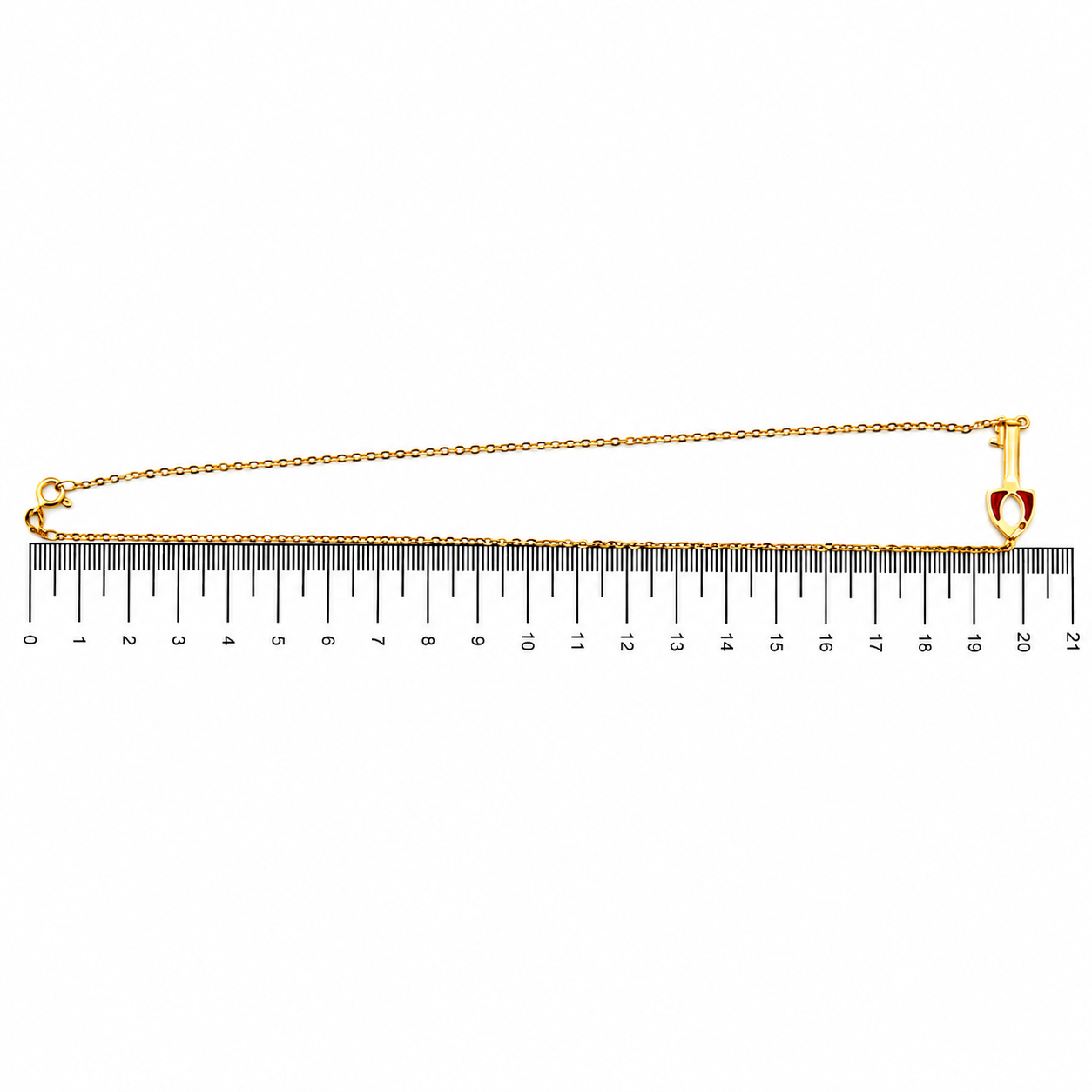 Collana con ciondolo - 18 carati Oro giallo - Made in Italy - Handmade