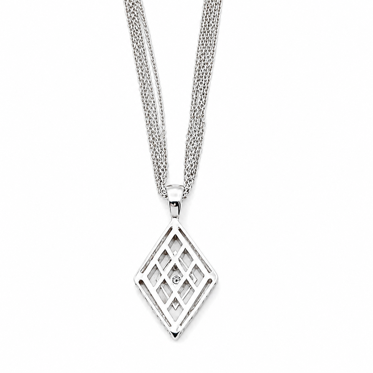 Collana con ciondolo - 18 carati Oro bianco - 0.30ct. tw. Diamante (Naturale)