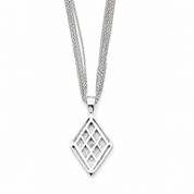 Collana con ciondolo - 18 carati Oro bianco - 0.30ct. tw. Diamante (Naturale)