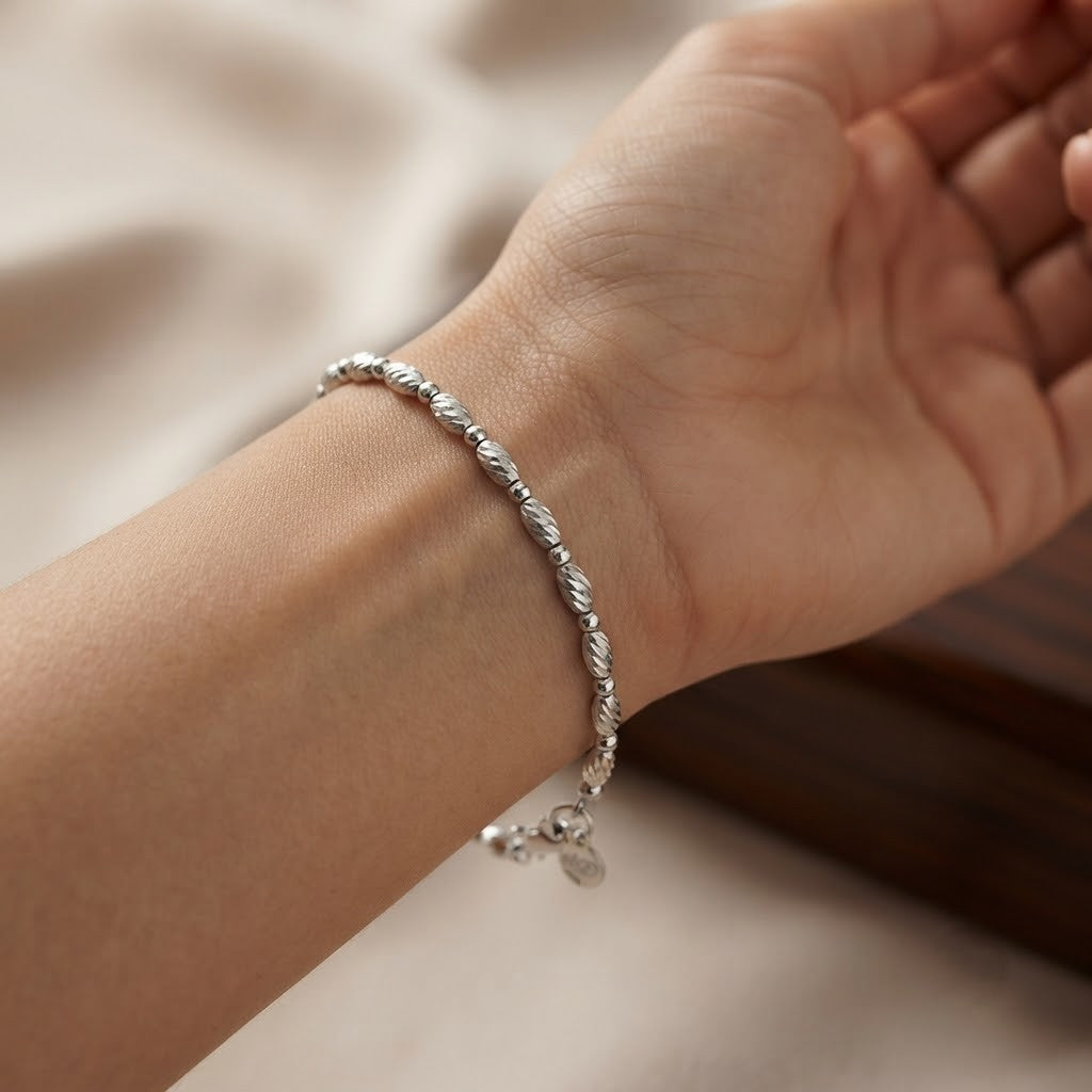 Bracciale - 18 carati Oro bianco - Made in Italy - Handmade