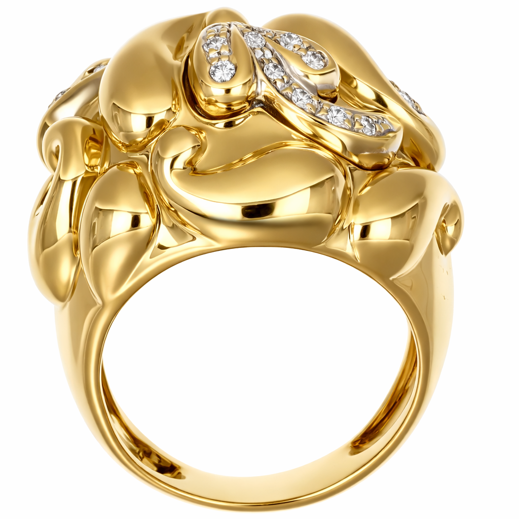 Anello - 18 carati Oro bianco, Oro giallo - 0.48ct. tw. Diamante (Naturale)